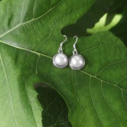 pendientes chaand en hoja verde