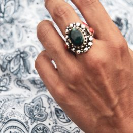 anillo bhopal1 anillo bhopal de plata con piedra cuarzo verde