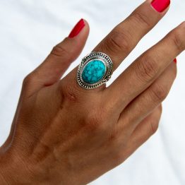 anillo nako1 anillo nako con piedra turquesa