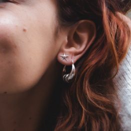 pendientes indira pendientes indira en plata de ley con forma de estrella de mar