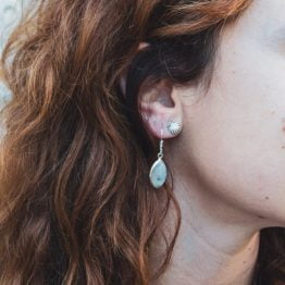 pendientes ran en forma de concha de mar