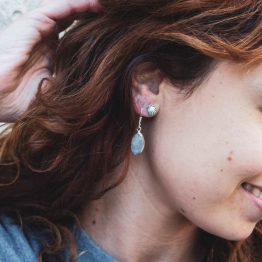 Pendientes Yamir con piedra Luna