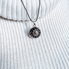 colagante sol y luna onix negro