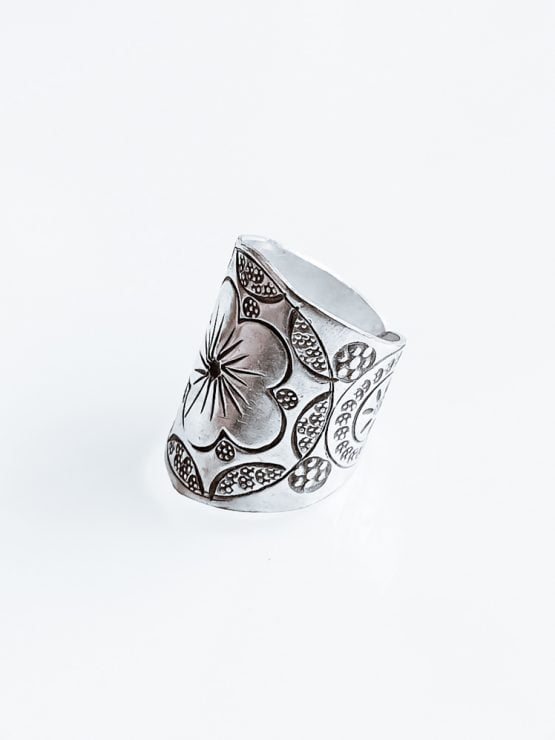 anillo flora plata mil