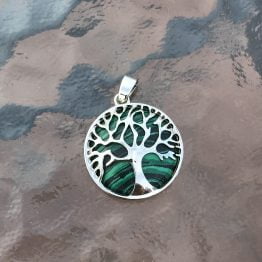colgante árbol de la vida malaquita